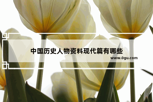 中国历史人物资料现代篇有哪些