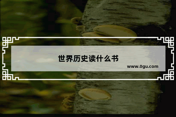 世界历史读什么书