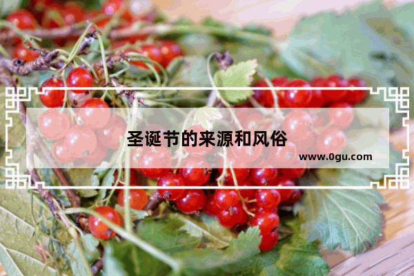 圣诞节的来源和风俗