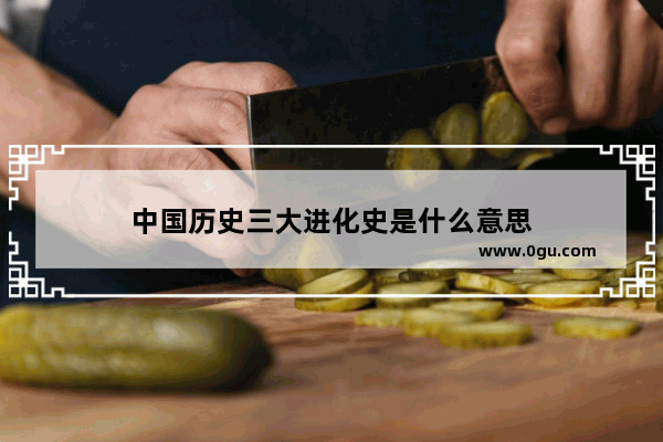 中国历史三大进化史是什么意思