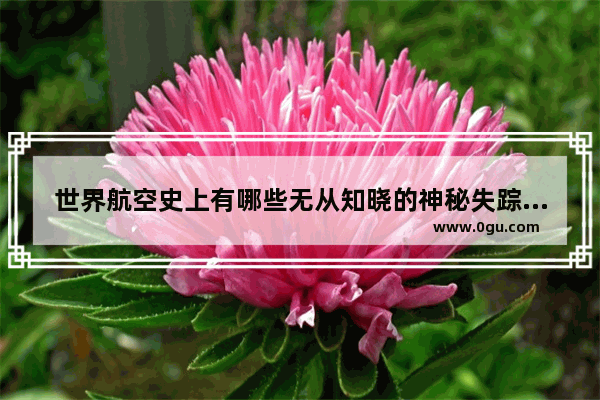 世界航空史上有哪些无从知晓的神秘失踪和空难事件