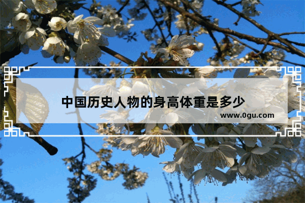 中国历史人物的身高体重是多少