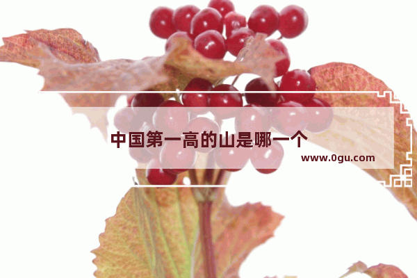 中国第一高的山是哪一个