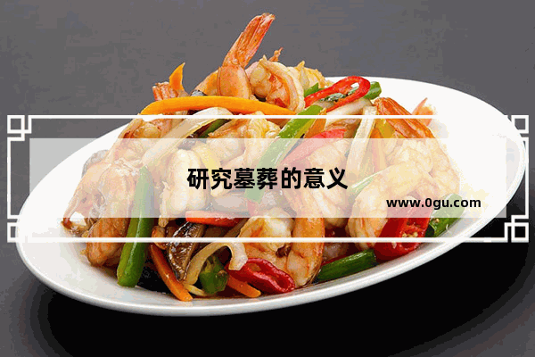 研究墓葬的意义