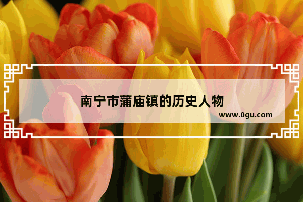 南宁市蒲庙镇的历史人物