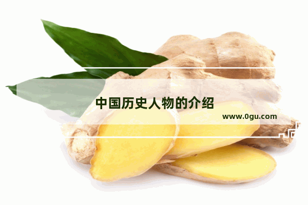 中国历史人物的介绍
