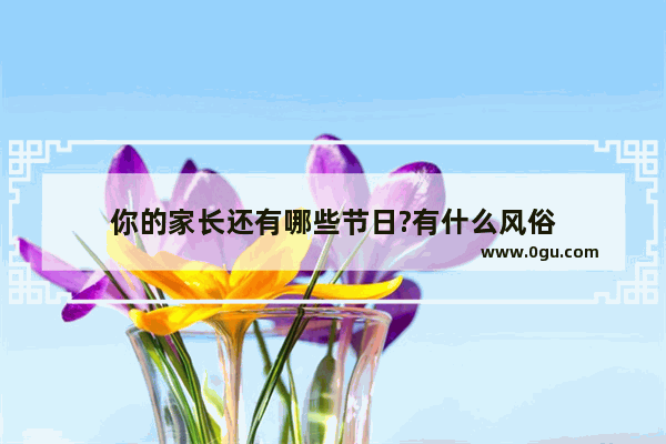 你的家长还有哪些节日?有什么风俗
