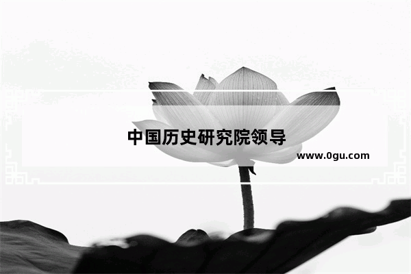 中国历史研究院领导