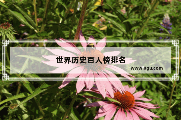 世界历史百人榜排名