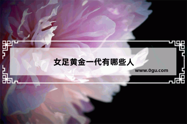 女足黄金一代有哪些人