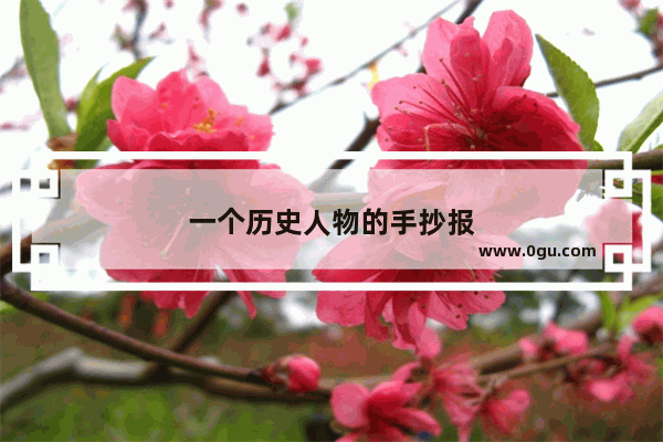 一个历史人物的手抄报
