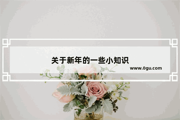 关于新年的一些小知识