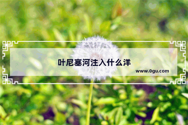 叶尼塞河注入什么洋