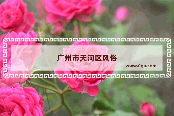 广州市天河区风俗
