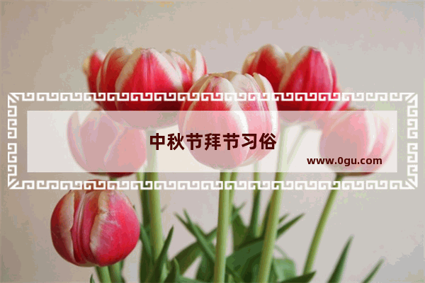 中秋节拜节习俗