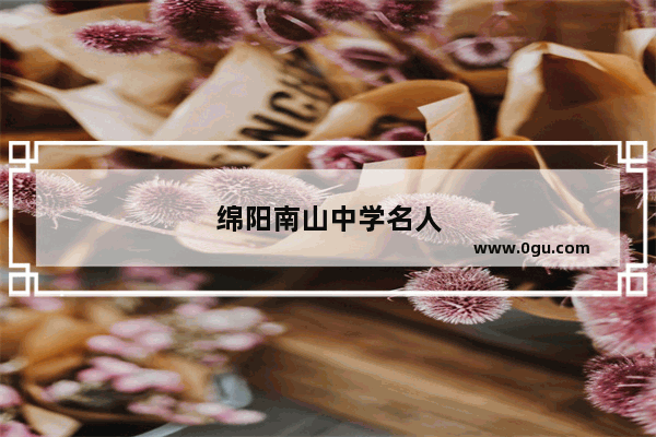 绵阳南山中学名人