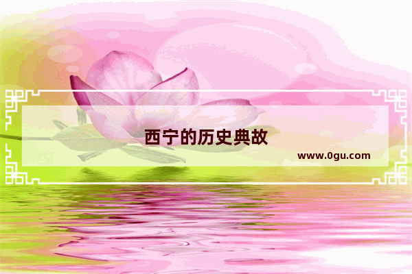西宁的历史典故