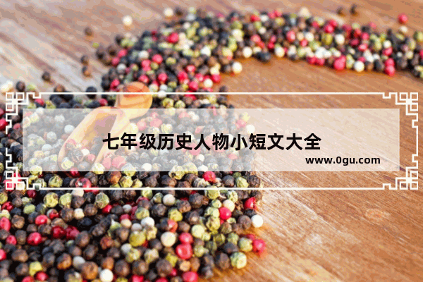 七年级历史人物小短文大全
