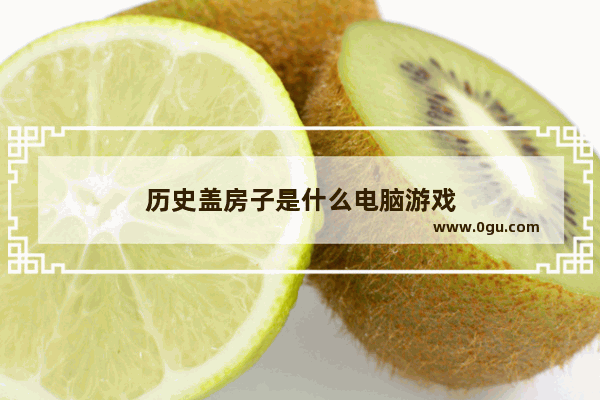 历史盖房子是什么电脑游戏
