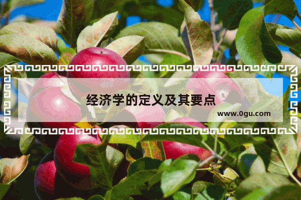 经济学的定义及其要点