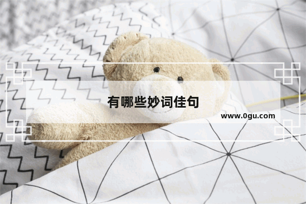 有哪些妙词佳句