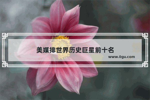 美媒排世界历史巨星前十名