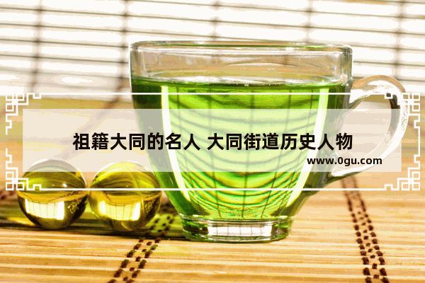祖籍大同的名人 大同街道历史人物