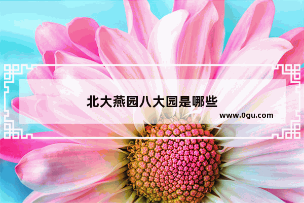 北大燕园八大园是哪些