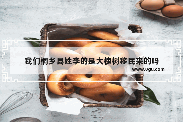 我们桐乡县姓李的是大槐树移民来的吗