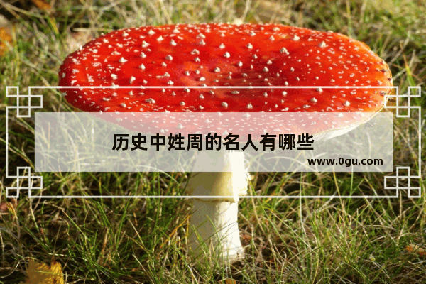 历史中姓周的名人有哪些