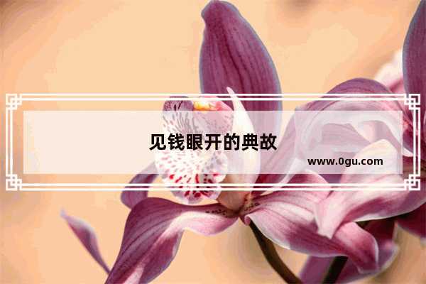 见钱眼开的典故