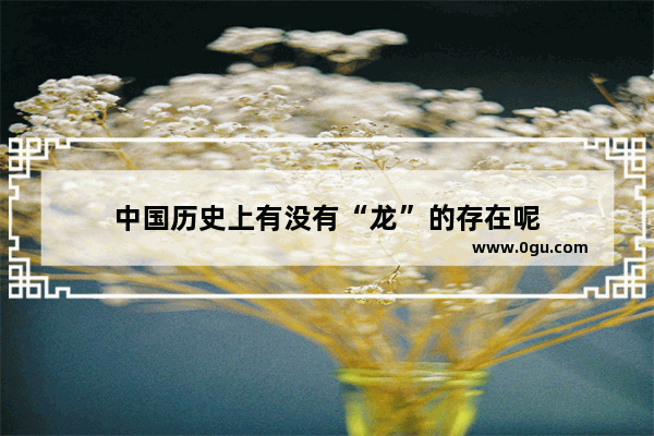 中国历史上有没有“龙”的存在呢