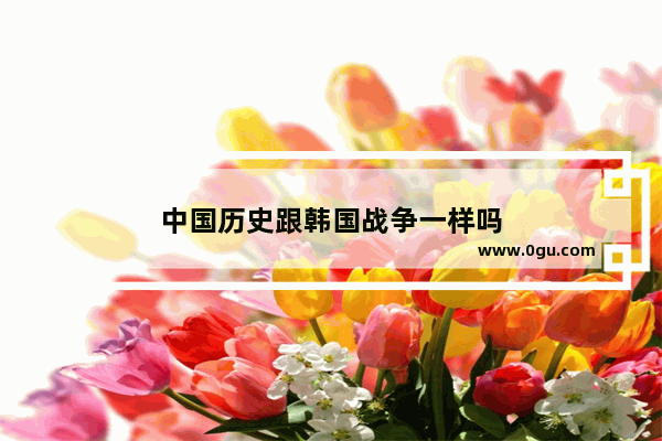 中国历史跟韩国战争一样吗