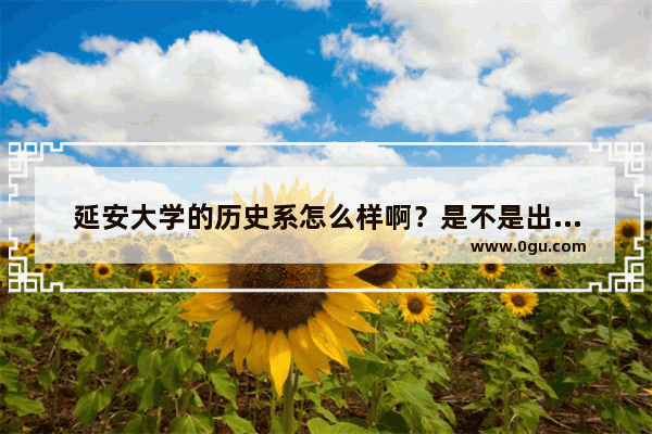 延安大学的历史系怎么样啊？是不是出来就业很窄 很需要考研