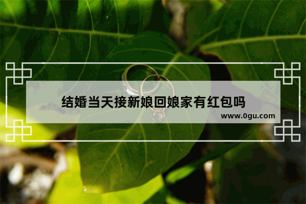 结婚当天接新娘回娘家有红包吗