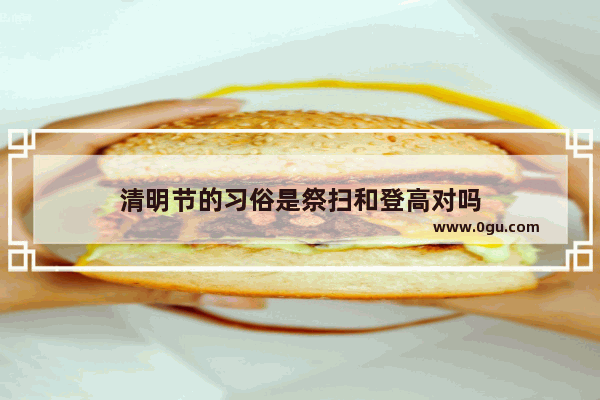 清明节的习俗是祭扫和登高对吗