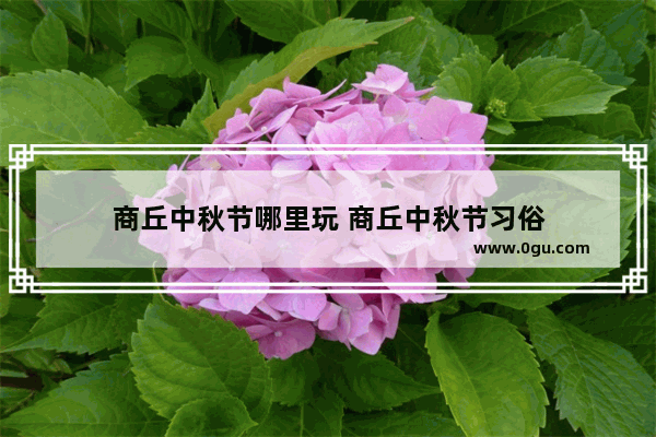 商丘中秋节哪里玩 商丘中秋节习俗