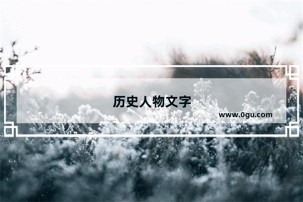 历史人物文字