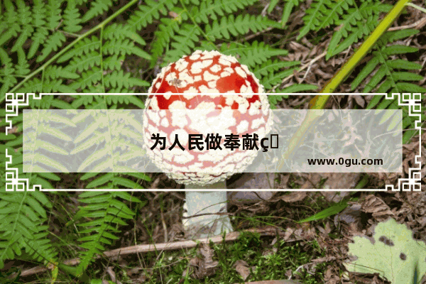 为人民做奉献的名人名言