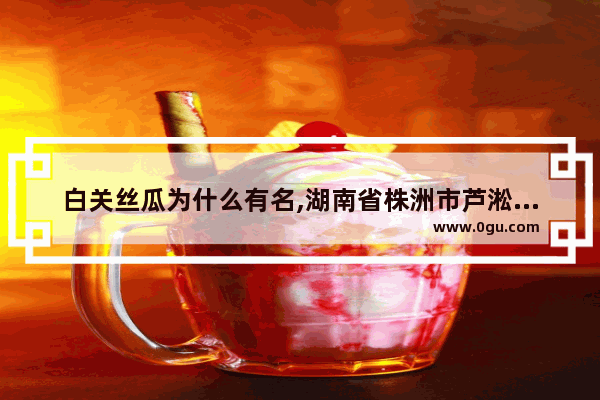 白关丝瓜为什么有名,湖南省株洲市芦淞区白关镇的地理位置信息