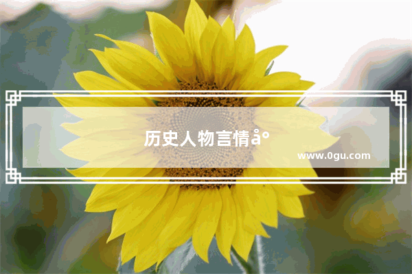 历史人物言情小说