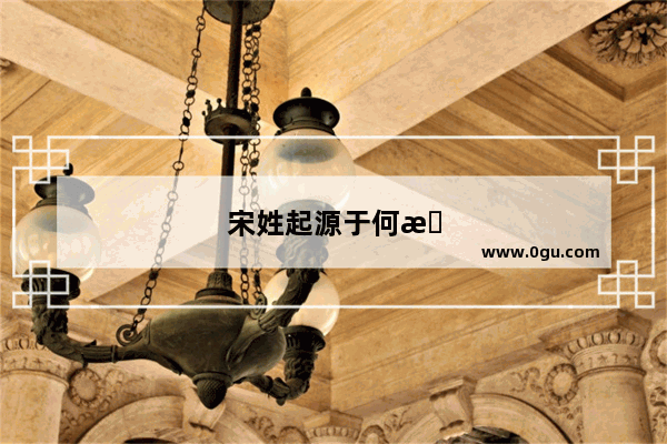 宋姓起源于何时何地？经过了怎样的发展