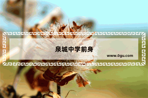 泉城中学前身