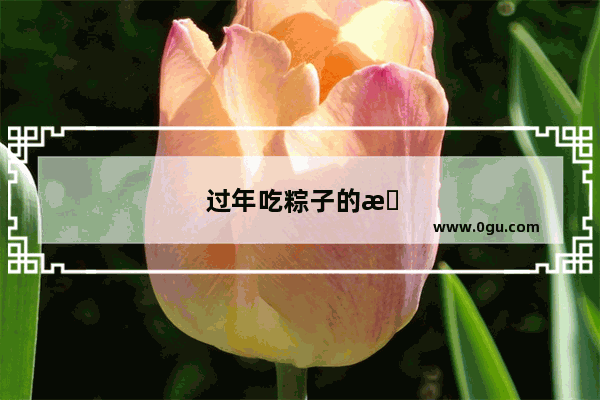 过年吃粽子的来历