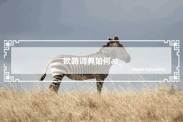 欧路词典如何清除历史记录