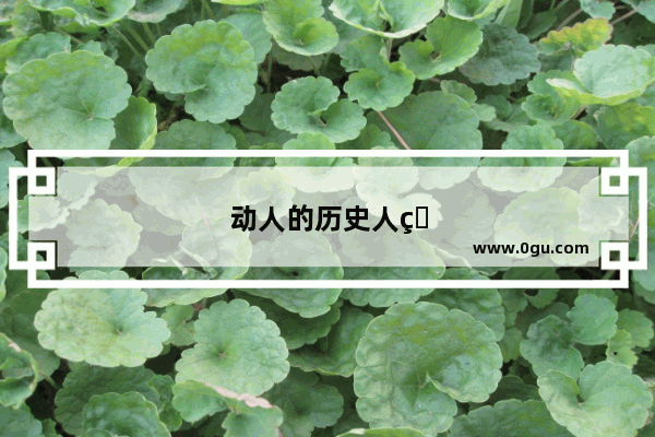 动人的历史人物故事