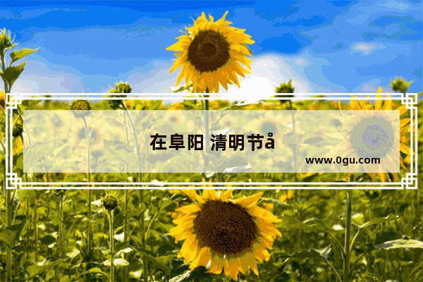 在阜阳 清明节后还能上坟吗