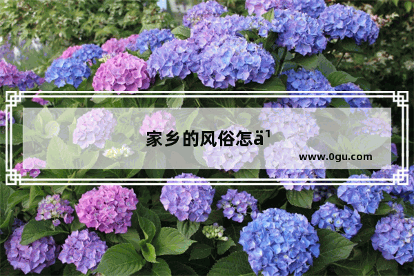 家乡的风俗怎么写自我经历
