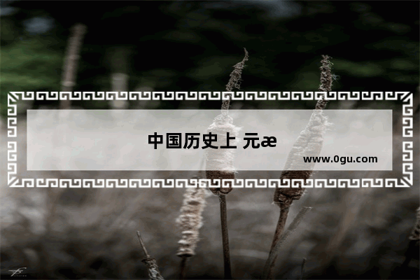中国历史上 元朝属于中华文明的政权和文化的延续吗