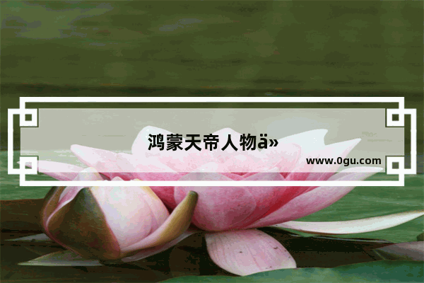 鸿蒙天帝人物介绍